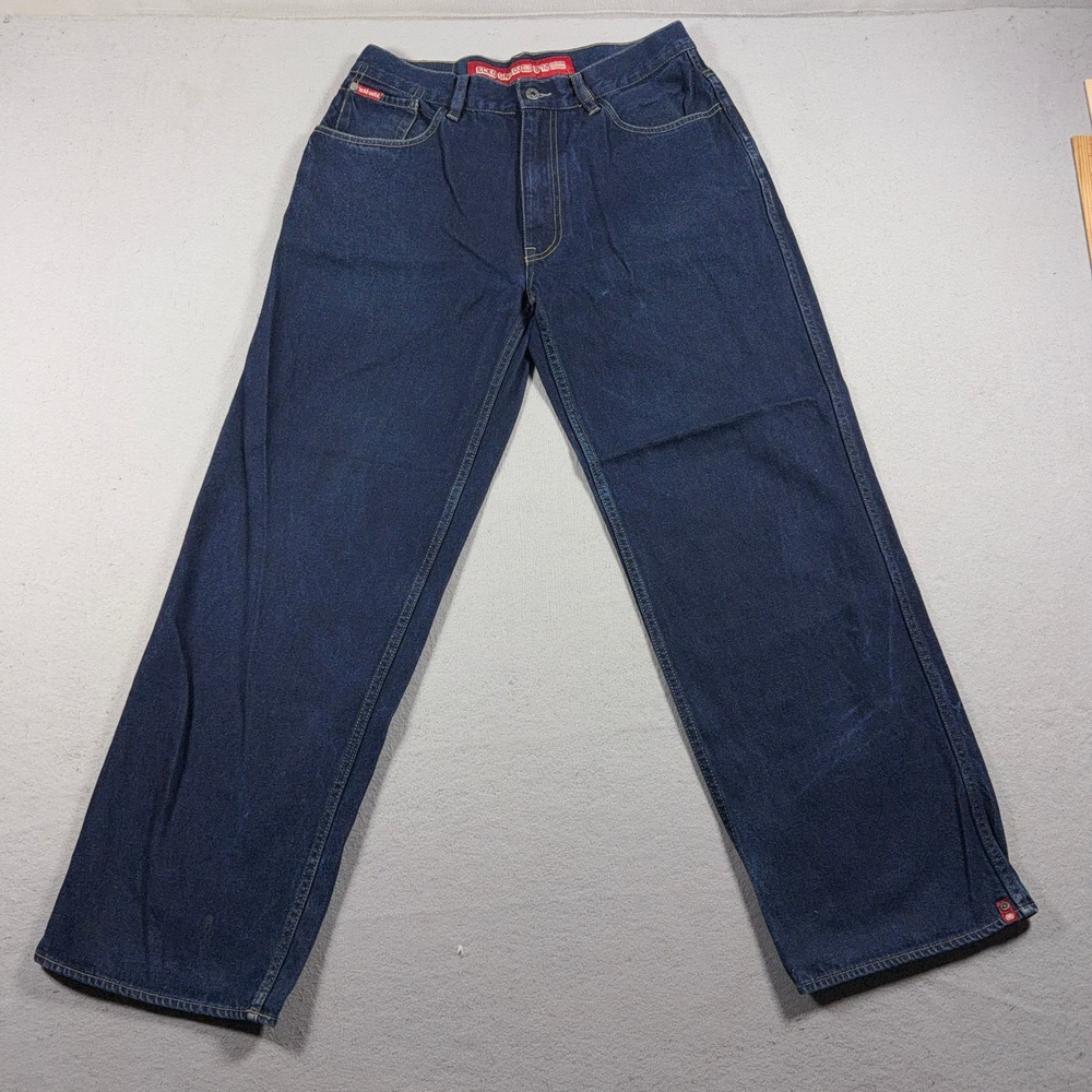 Ecko Unltd Jeans Men 34 Baggy Relaxed Fit Dark Wash Denim Foundry 90s Skater